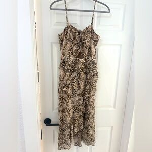 Bardot Animal Print High Low Dress